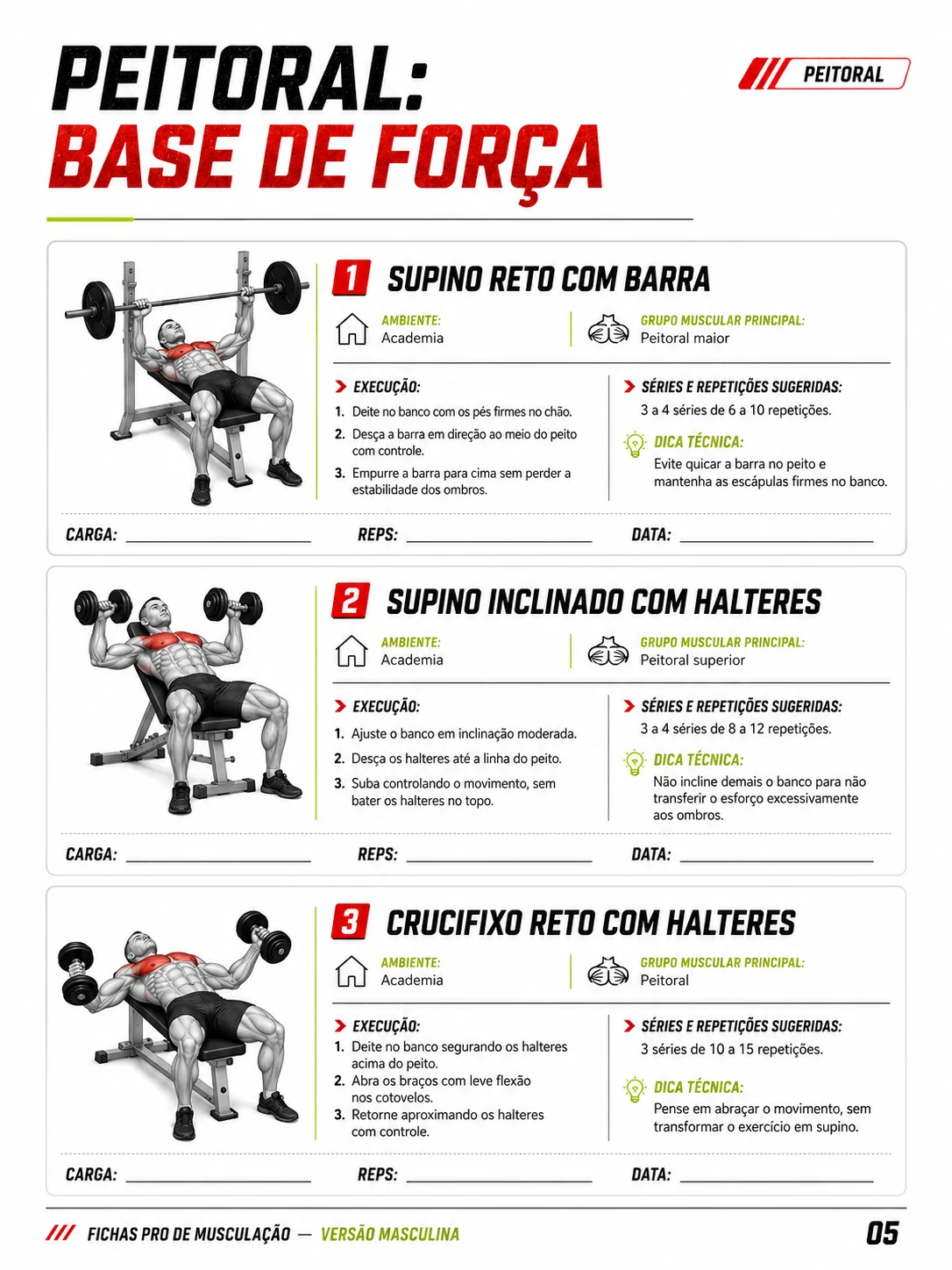 Ficha masculina ilustrada